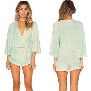 Blue Life Wild and Free Green Snake Print Romper